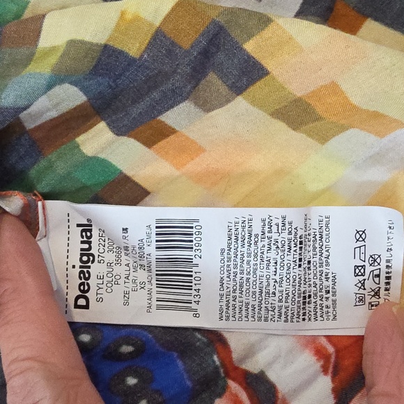 Desigual 100% Modal Colorful Printed Blouse – Women’s Size XS - Picture 9 of 12